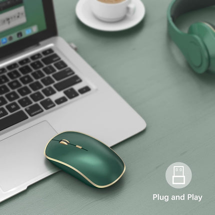 2.4G Slim Wireless Silent Mouse - Green