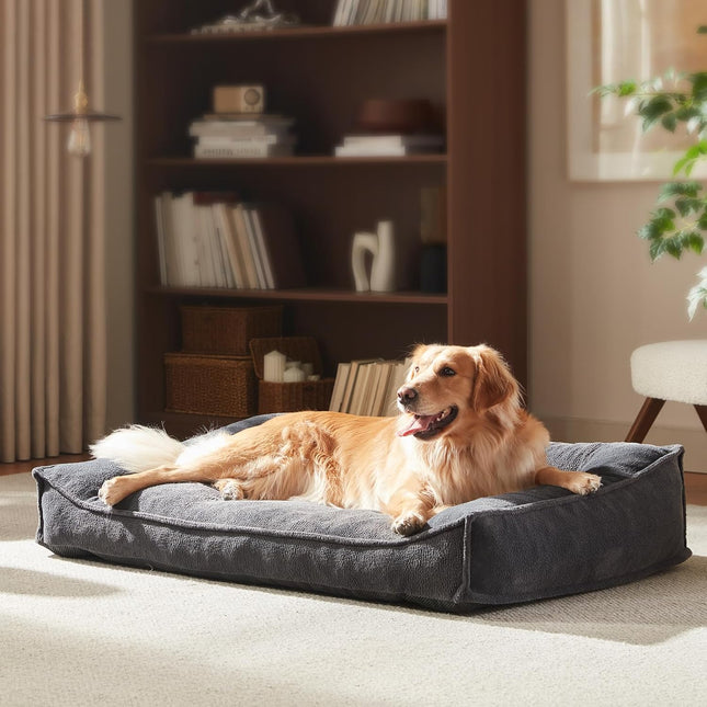XL Orthopedic Dog Sofa Bed with Washable Cover, Grey 42-Inch