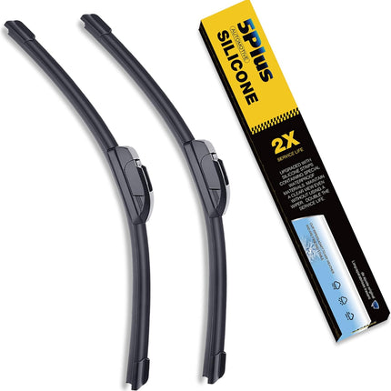 22 Inch Silicone Windshield Wiper Blades, 2 Pack