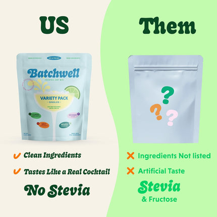 Cocktail Mix & Mocktail Mix Variety Pack - Margarita, Mojito & Whiskey Sour