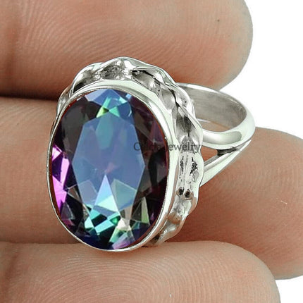 Natural Ruby Gemstone 925 Sterling Silver Ring