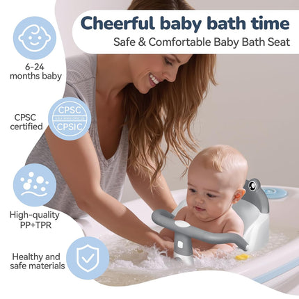 LittleNest NidoPequeño Baby Bath Seat for Babies 6 Months & Up - One-Handed Snap-On Armrest Baby — Baby & Toddler