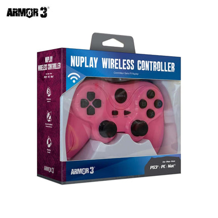 NexWave OndaNex Armor3 "Nuplay" Wireless Game Controller for PS3(Playstation 3) - Pink — Smart Tech