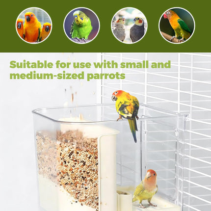 HomeChef ChefDelHogar Bird Feeder for Cage, Automatic Bird Feeder, Multifunctional Parrot Seed — Kitchen & Home