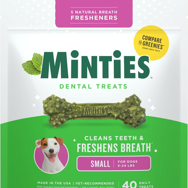 Tiny/Small Dog Dental Bone Treats, 16 oz, 40 Count