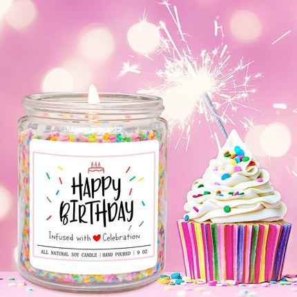Vanilla Cream Scented Birthday Candle for Women