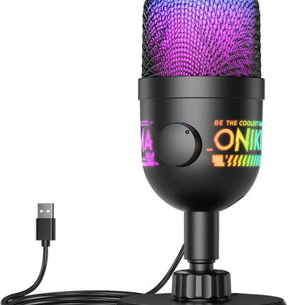 NexWave OndaNex USB Gaming Microphone, RGB Condenser Mic for PC PS4 PS5 Mac — Smart Tech