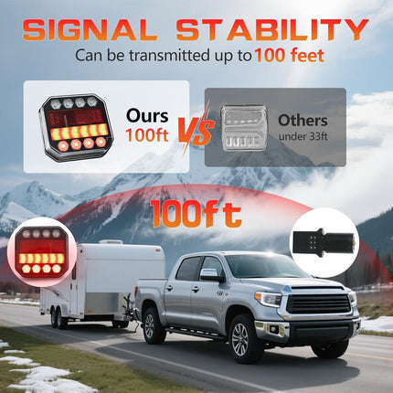 Wireless Magnetic Rechargeable LED Trailer Light Kit