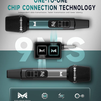 NexWave OndaNex Wireless Microphone, Metal Dynamic Wireless Microphones with One-to-One Chip — Smart Tech