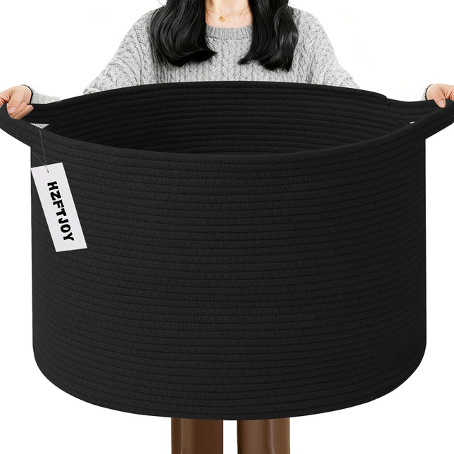 Large Cotton Rope Storage Basket with Handle