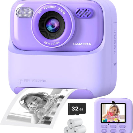 Kids Instant Digital Camera with 1080P HD Dual Lens