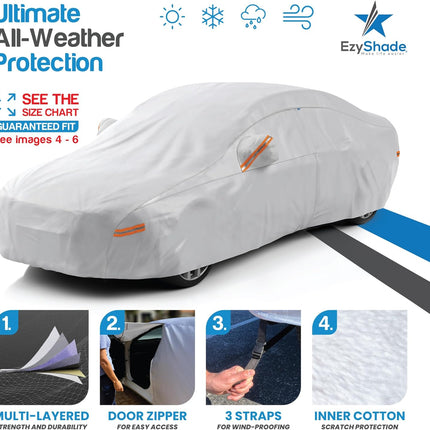 10-Layer Waterproof All-Weather Full Car Cover, Size A4