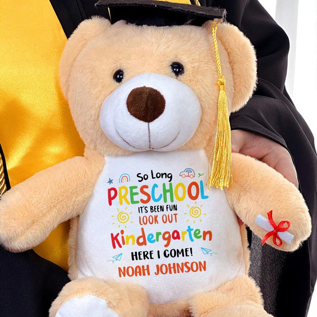 Kindergarten Here I Come Personalized Graduation Teddy Bear 2026