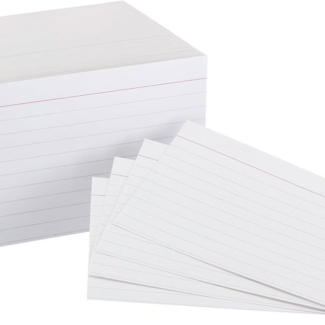 Heavy Weight Ruled Index Cards, White, 3 x 5 Inch, 300 Count Pack of 3