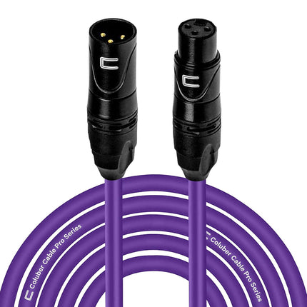 Balanced XLR Cable Male to Female - 20 Feet Purple