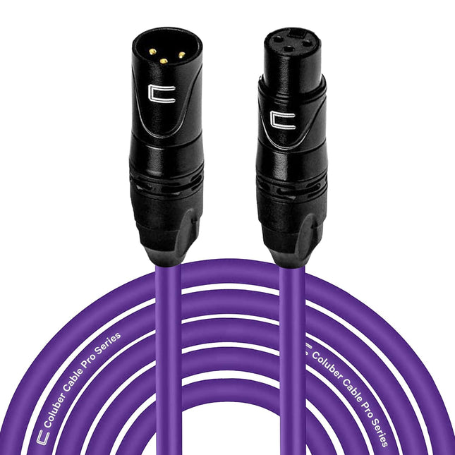 Balanced XLR Cable Male to Female - 20 Feet Purple