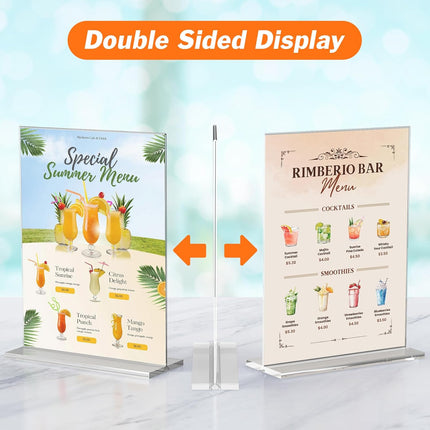 3 Pack Clear Acrylic Sign Holder 8.5 x 11 Inches