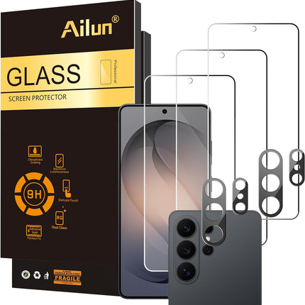 Glass Screen Protector for S26 Ultra 6.9 Inch, 3 Pack with 2 Camera Lens Protectors