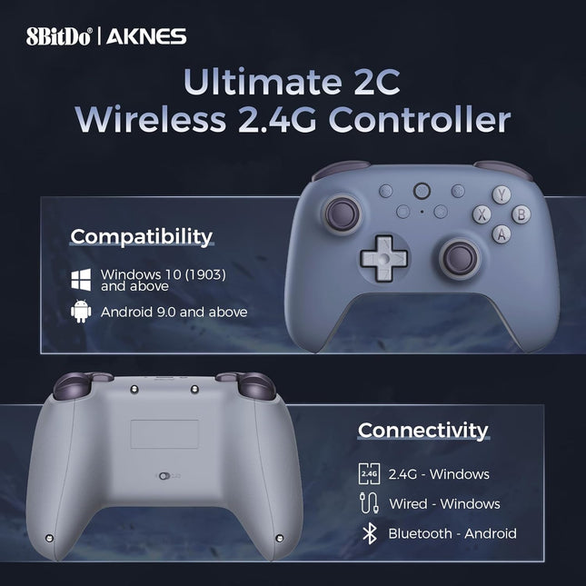 Ultimate 2C Wireless 2.4G Controller for Windows PC and Android - Blueberry