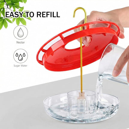 2-Pack 16 oz Leak-Proof Dish-Style Hummingbird Feeders