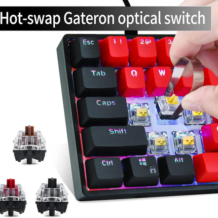 60% Hot Swappable Mechanical Gaming Keyboard with RGB Backlight