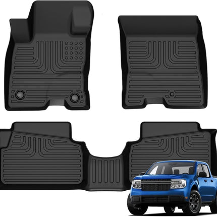 All-Weather TPE Floor Mat Liner Set, Black