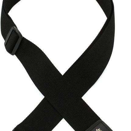Black Polypropylene Guitar Strap, Adjustable 41-72 in.