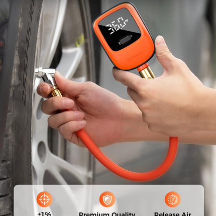 Digital Tire Pressure Gauge 0-250 PSI with Rubber Hose