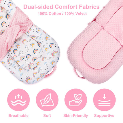 LittleNest NidoPequeño Baby Lounger, 3-in-1 Portable Infant Lounger for Newborns 0-24 Months — Baby & Toddler