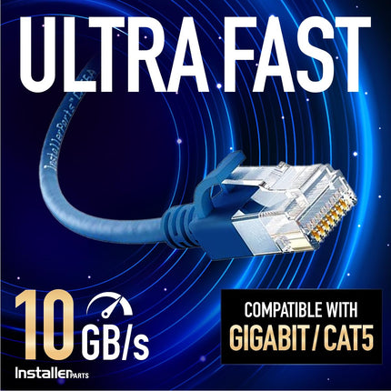 Ethernet Cable CAT6A Slim Cable UTP Booted 5 FT (20 Pack) — Smart Tech