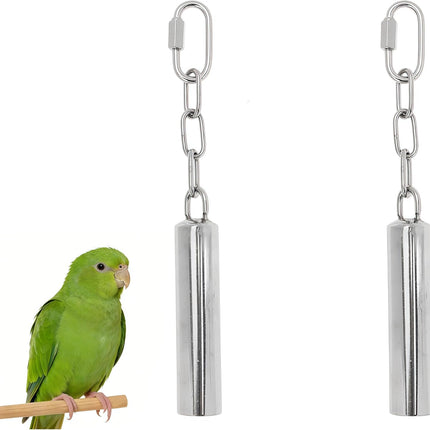 TerraBound TierraRumbo Stainless Steel Bird Bells 2-Pack Durable Hanging Bird Toy for Cage — Outdoor & Adventure