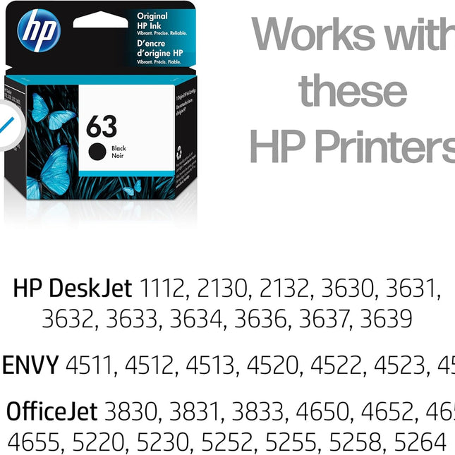 63 Black Ink Cartridge | F6U62AN