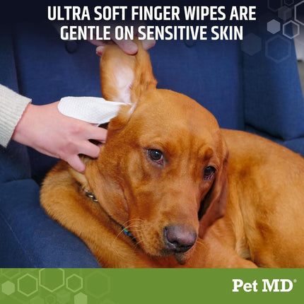 PawHaven RefugioPata Pet MD Dog Ear Cleaning Wipes – Otic Cleanser for Dogs — Pet Supplies