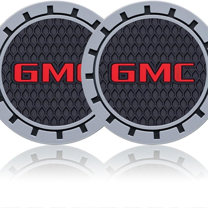 2-Piece Universal Non-Slip Silicone Car Cup Holder Coasters, Black