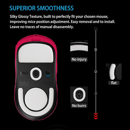 ICE V2 White PTFE Gaming Mouse Skates for G PRO X Superlight 2