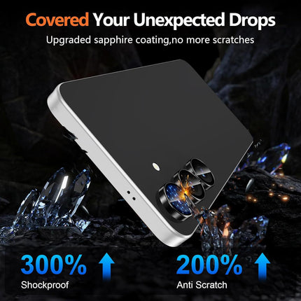 S25 FE Black Ring Tempered Glass Camera Lens Protector