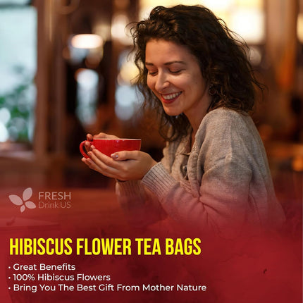 140-Count Natural Hibiscus Flower Herbal Tea Bags