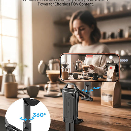 TP02-Pro Magnetic Phone Holder for Vlogging, Black