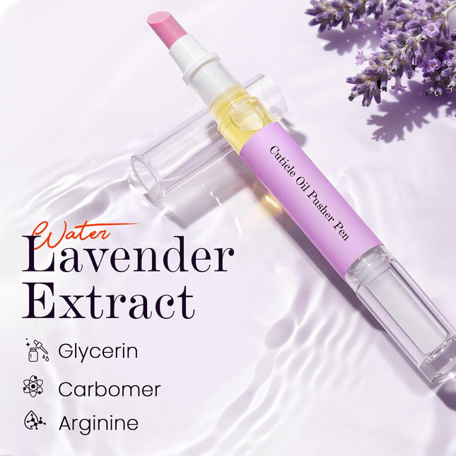2-Piece 2-in-1 Ceramic Cuticle Remover and Oil Pusher Pen Set