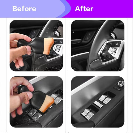 Black Soft Bristle Car Interior Detailing Brush