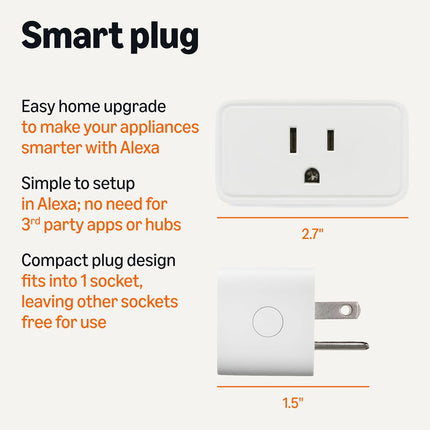 Smart Plug 4-Pack, 2.4 GHz Wi-Fi, No Hub Required, White