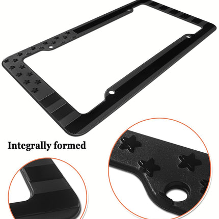 DriveForge ForjaRuta BGGTMO American Flag License Plate Frame- 2 Pack Patriotic ABS Plastic Car — Auto & Moto
