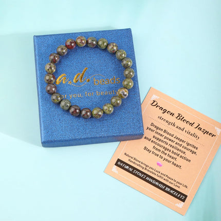 4mm Dragon Blood Jasper Stretch Bracelet