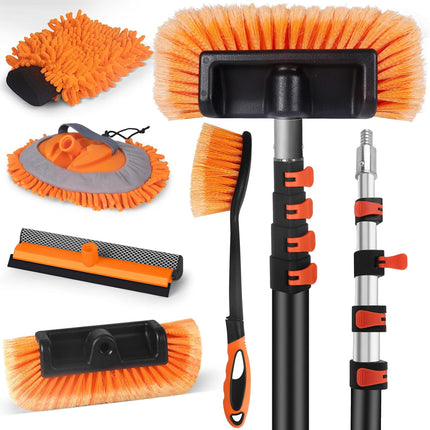 DriveForge ForjaRuta Car Wash Brush with Long Handle,144" Scratch-Free Soft Bristle Car — Auto & Moto