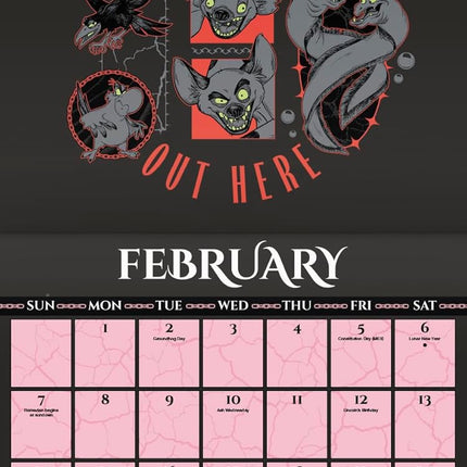 2027 Villains Wall Calendar