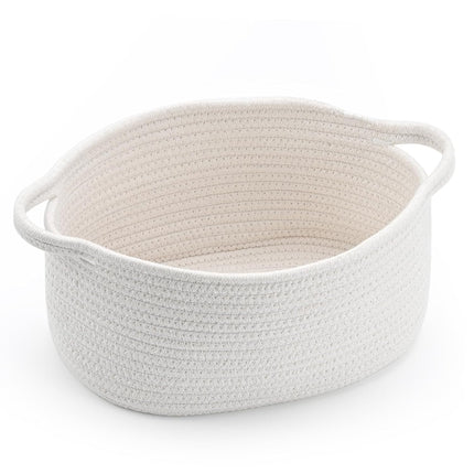 Medium Woven Cotton Rope Gift Basket with Handle
