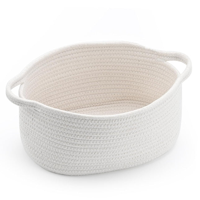 Medium Woven Cotton Rope Gift Basket with Handle