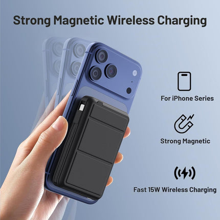 10000mAh Magnetic Portable Charger with 20W USB-C PD and LED Display