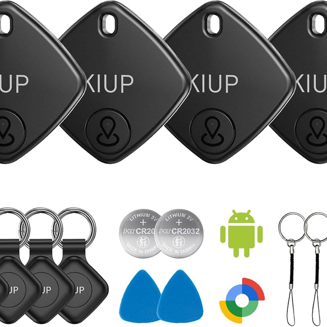 Air Tracker Tags 4 Pack for Keys, Wallets and Luggage