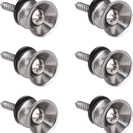 SourceToHome FuenteACasa 6pcs Guitar Strap Button Lock Pins, Metal Strap Buttons — Home & Lifestyle